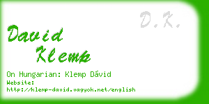 david klemp business card